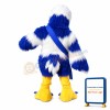 Long Fur Blue & White Eagle Mascot Adult Costume