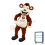 Smiling ROKO Fun Brown Monkey Mascot Adult Costume