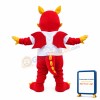 Cartoon Red Dragon Mascot Adult Costume