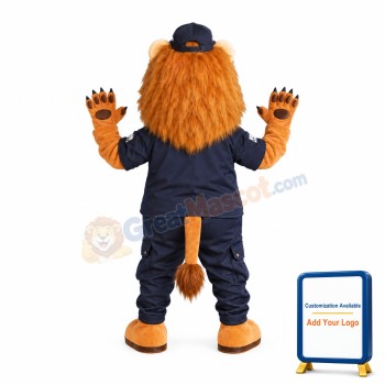 Sheriff Lion Mascot Costume