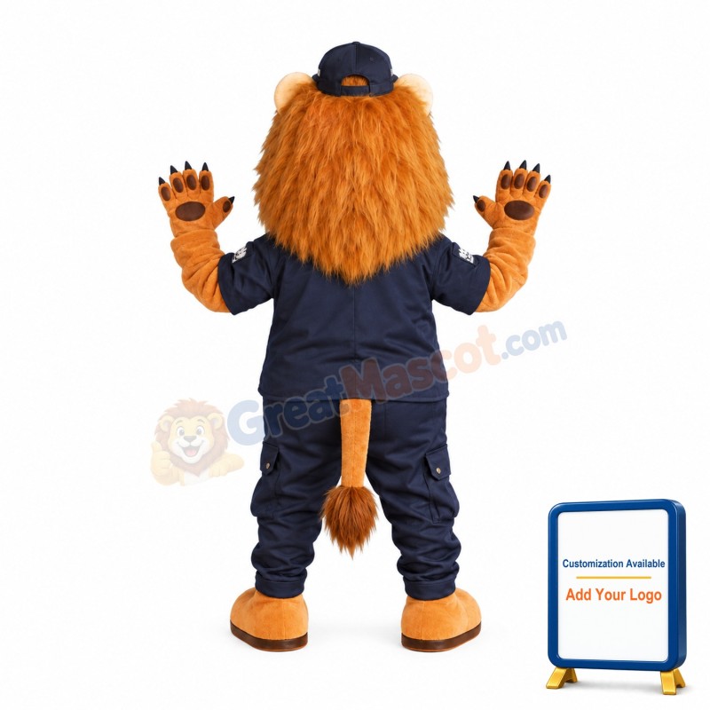 Sheriff Lion Mascot Costume