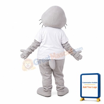 Lovely Grey Walrus Mascot Adult Costume