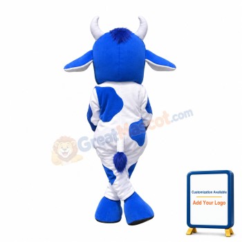 Blue Cow Mascot Adult Costume