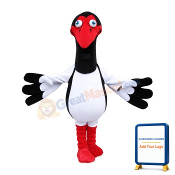 Wild Goose Mascot Adult Costume With Red Mouth