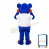 Cartoon Dark Blue Bear Mascot Adult Costume