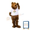 Brown Bear With Rainbow T-shirt Mascot Adult Costume