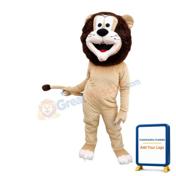 Happy Lion Mascot Adult Costume