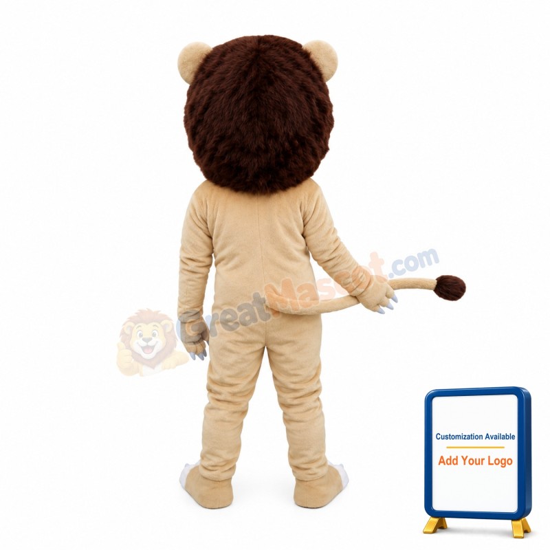 Happy Lion Mascot Adult Costume