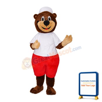 Sport Brown Bear Mascot Adult Costume