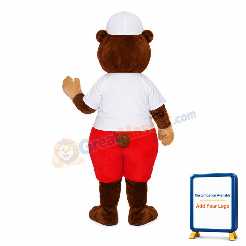 Sport Brown Bear Mascot Adult Costume