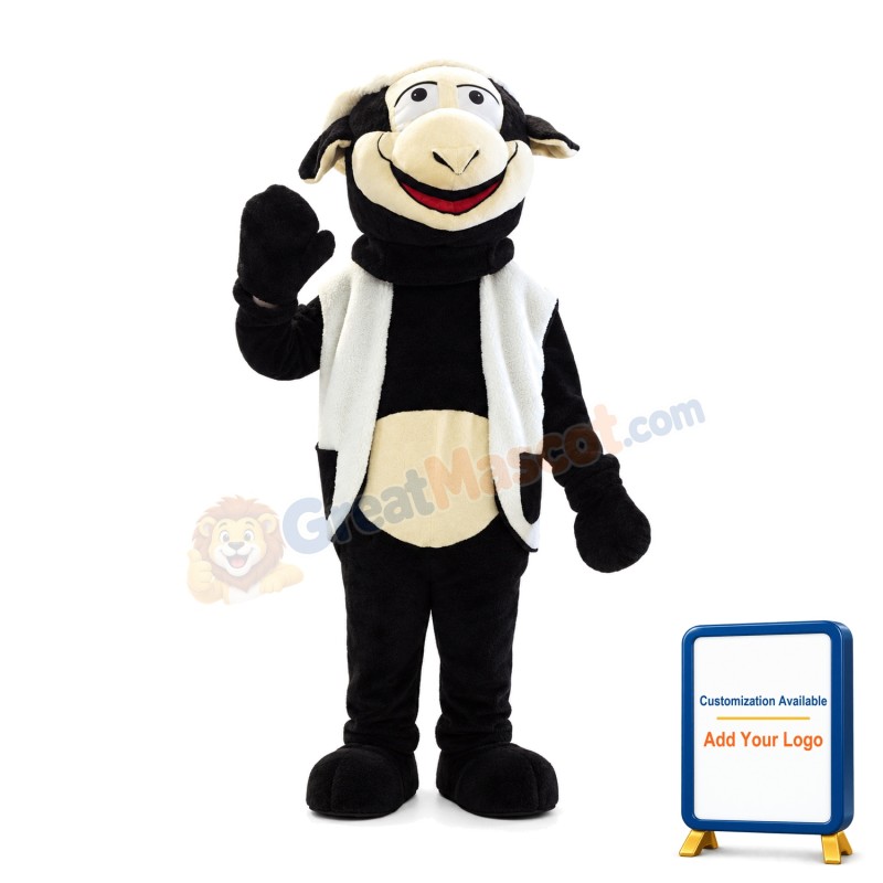 Lovely Black Sheep Mascot Adult Costume