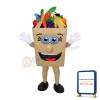 Cartoon Shopping Bag Full Of Fruits And Vegetables Mascot Costume