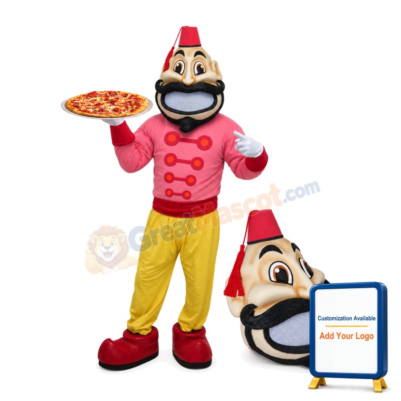 Pizza Waiter Mascot Costume