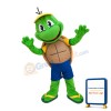 Cute Cartoon Green Turtle Mascot  Adult Costume