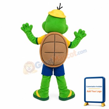 Cute Cartoon Green Turtle Mascot Adult Costume