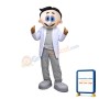 Friendly Young Man In White Suit Mascot Costume