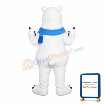 Friendly Big White Bear Lightweight Mascot Adult Costume