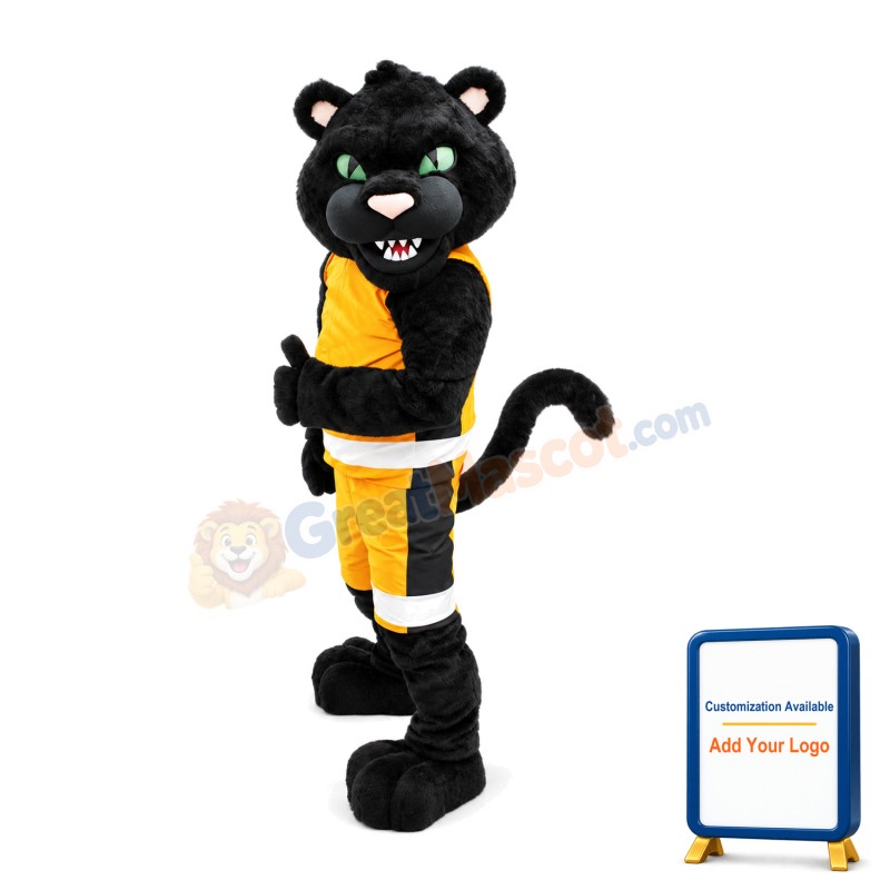 Fierce Black Panther High School Mascot Adult Costume