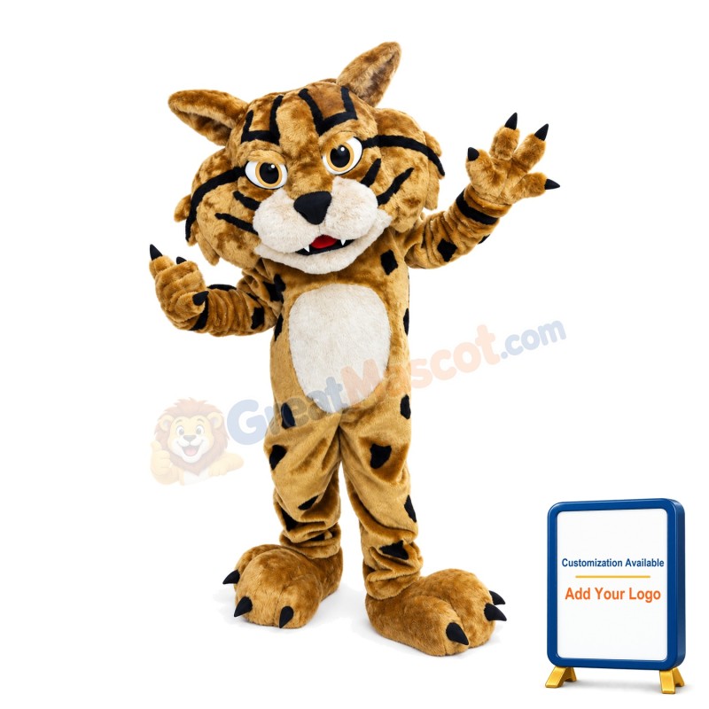 Bobcat Animal Mascot Adult Costume