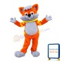 Cute Orange Cat Mascot Adult Costume