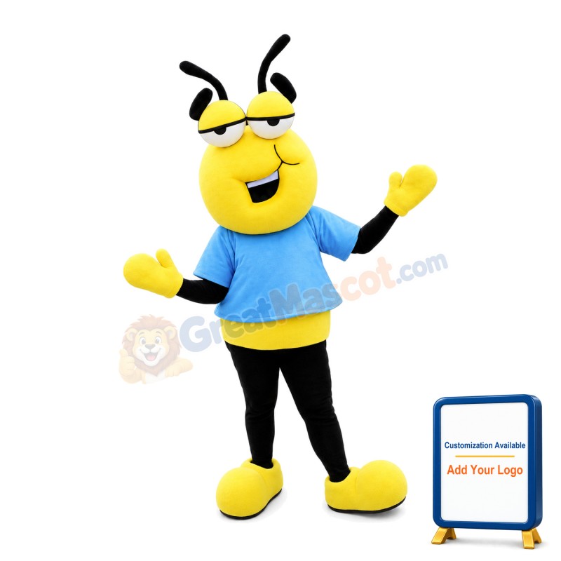 Cartoon Yellow Ant Mascot Adult Costume