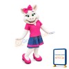 Pretty Pig Girl Cartoon Mascot Adult Costume