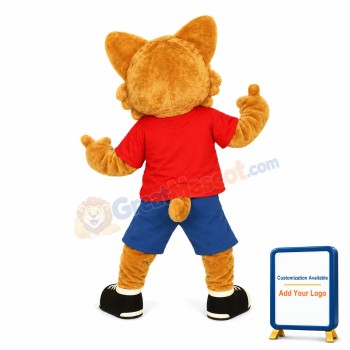 Sport Brown Cat Mascot Costume