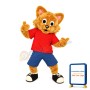 Sport Brown Cat Mascot Costume