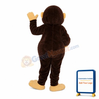 Lovely Brown Monkey Mascot Adult Costume