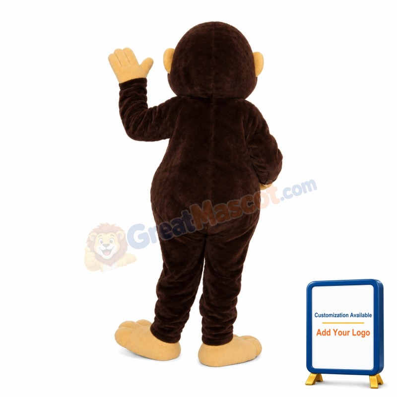 Lovely Brown Monkey Mascot Adult Costume