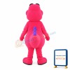 Smiling Pink & Purple Little Dinosaur Mascot Adult Costume