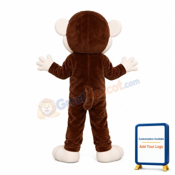 Friendly Brown Monkey Mascot Adult Costume