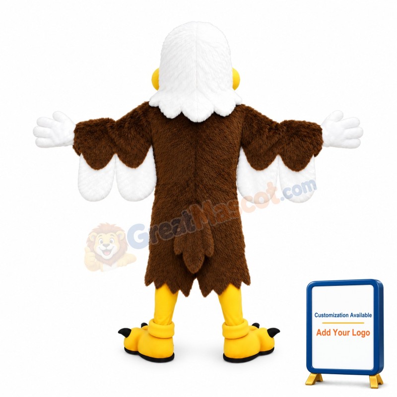 Bald Eagle Mascot Adult Costume With Big Mouth