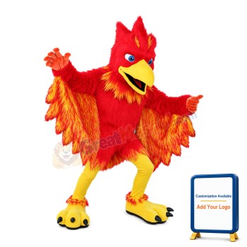 Red Phoenix Bird Mascot Costume