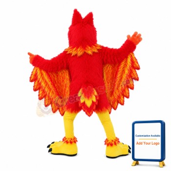 Red Phoenix Bird Mascot Costume