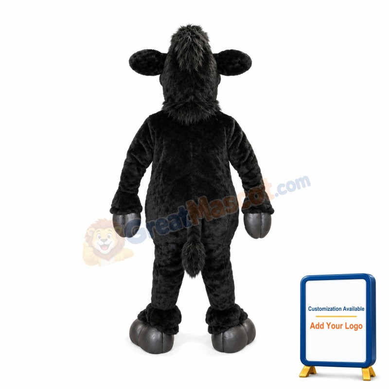 Black Buffalo Mascot Adult Costume