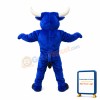 Power Blue Bull Mascot Adult Costume
