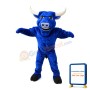Power Blue Bull Mascot Adult Costume