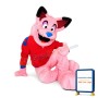 Beautiful Pink Plush Wolf Mascot Adult Costume