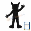 Fierce Black Wolf Mascot Adult Costume