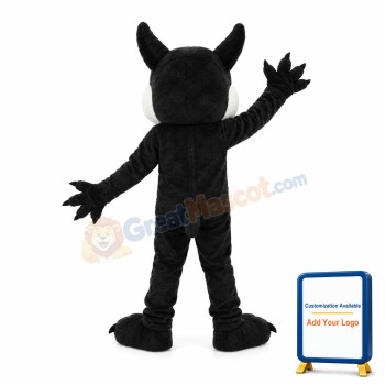 Fierce Black Wolf Mascot Adult Costume