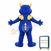 Navy Blue Dragon Mascot Adult Costume