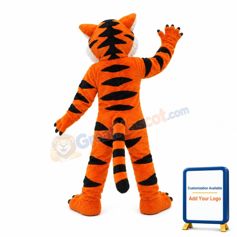 Fierce Plush Tiger Mascot Adult Costume