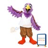 Purple Hawk Mascot Adult Costume