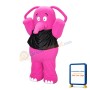 Cute Pink Elephant Cartoon Mascot Adult Costume