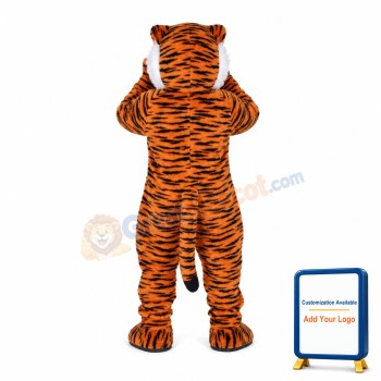 New Custom Made Long Fur Tiger Mascot Adult Costume