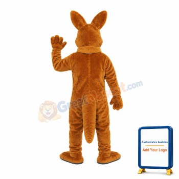 Friendly Brown Kangaroo Mascot Adult Costume