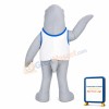 Cute Grey Dolphin Mascot Adult Costume