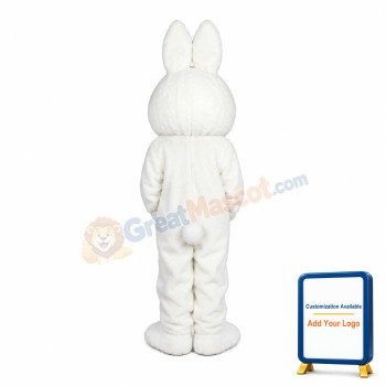 White Jumbo Bunny Mascot Adult Costume
