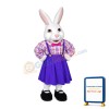 White Lady Easter Bunny Mascot Adult Costume